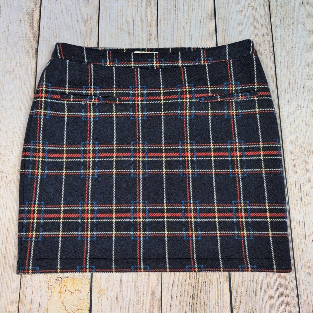 Tulle Anthropology Plaid Mini Skirt Women's Size M‎ Blue Red Clueless vibe